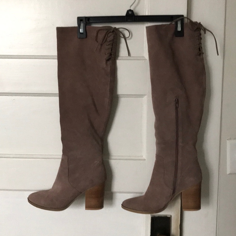 Steve Madden Suede, Lace-Up, Over-the-Knee Boots